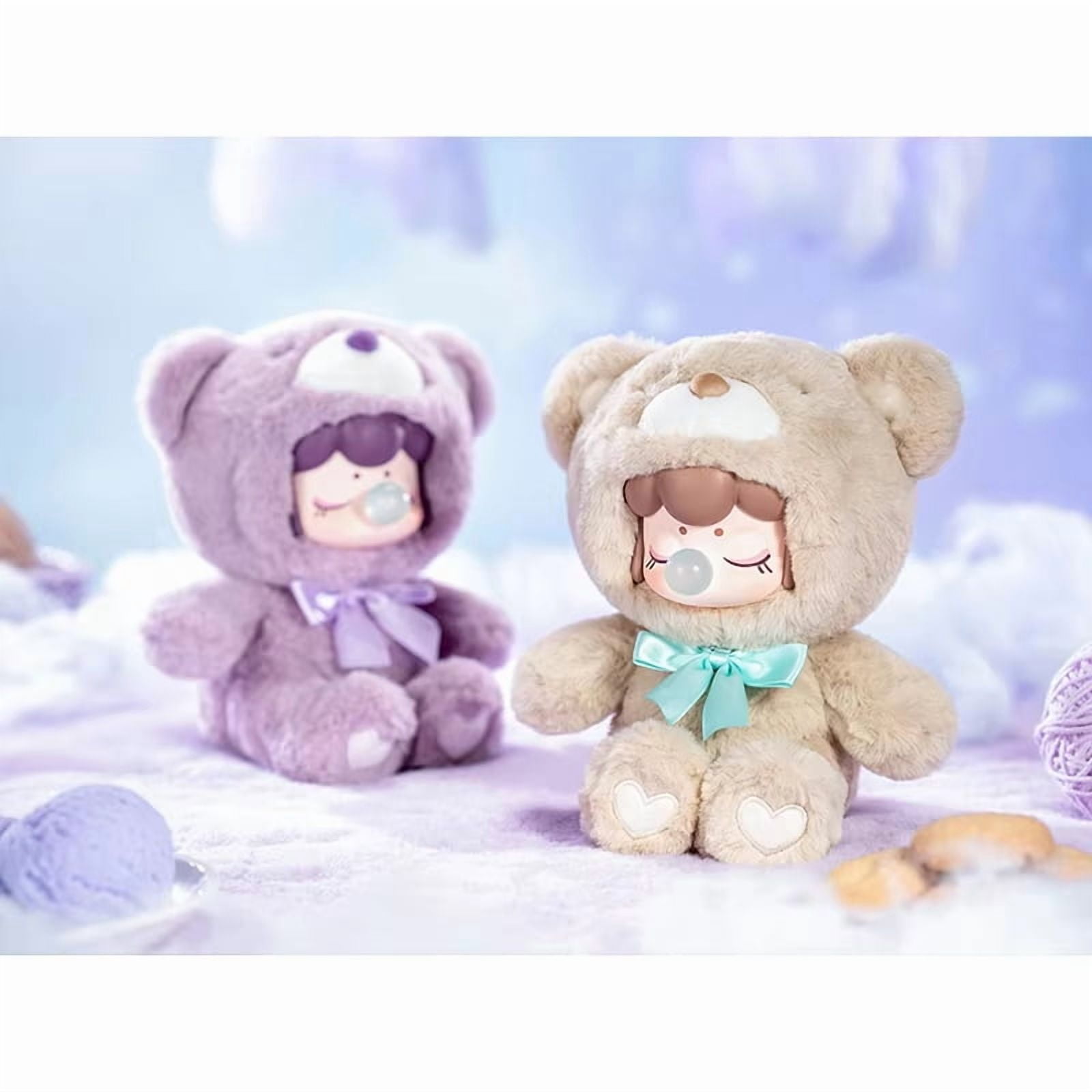 Rolife Nanci Chocolate Colorful Plush Bear 6Pcs Series Blind Box Handmade Decoration Surprise Box Children's Christmas Gifts