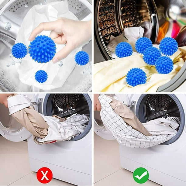 Bola De Lavado Reutilizable, 2 Unids/Set Bola Suavizante De Tela Reutilizable De Pvc Azul Bola De Lavado De Ropa Diseno Exquisito