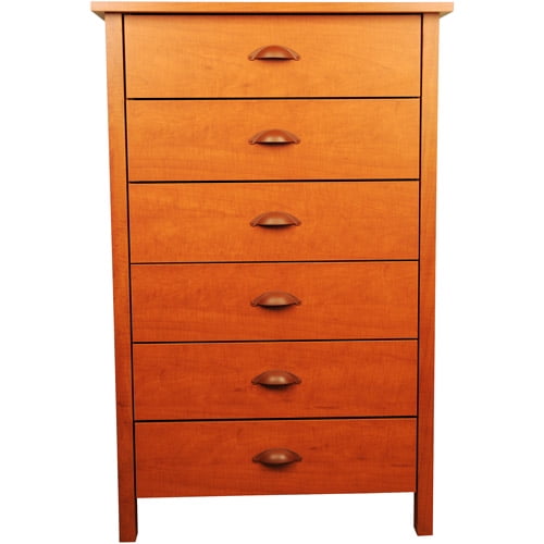 Nouvelle 6 Drawer Dresser Cherry Walmart Com Walmart Com