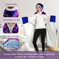 thumbnail image 3 of Gifts for Wife Wearable Blanket Hoodie Purple Plaid Best Wife Ever Gifts Presents for Wife Blanket Birthday for Wife from Husband, 3 of 6