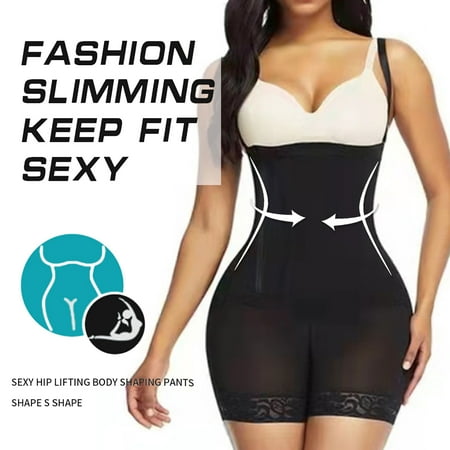 

Rewenti Women s Breastplate Waist Belt Slimming Body Shaper Waist Trainer Shapeware Hip Tucks In Pants with Tummy Control Black 10(L)