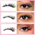 thumbnail image 3 of Colored Lash Clusters, Individuals Eyelash Clusters DIY Colored Eyelash Extension Kit 6 Colors Rainbow Individual Lashes 14/16mm D Curl（120pcs）, 3 of 7
