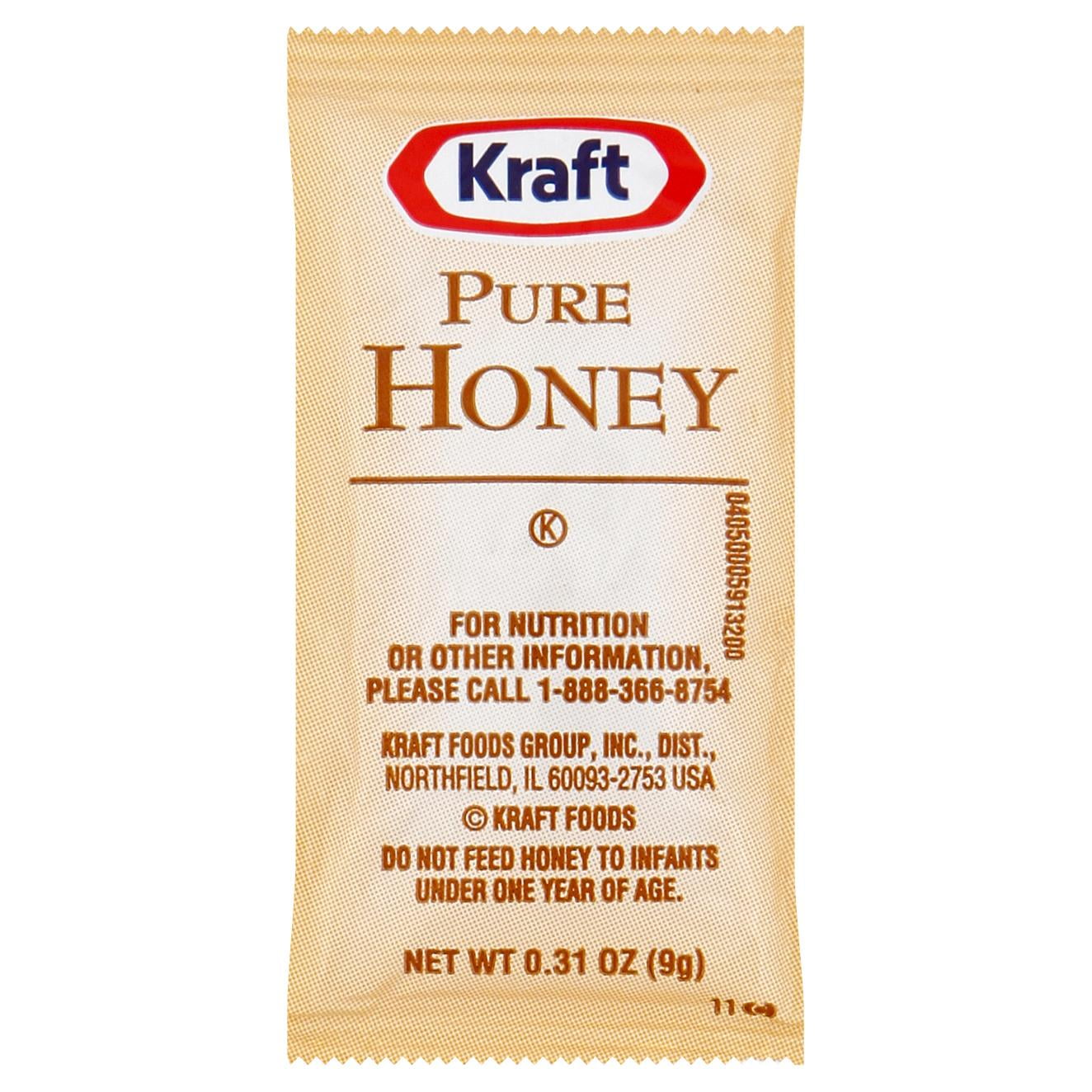 Kraft Honey Single Serve Pouch, 9 g. Packets (Pack of 200)