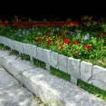 thumbnail image 4 of Fentaty 50pcs Garden Stone Style Edging Fence, Plastic Garden Fence, Plastic Landscape Edging Border Imitation Stone Fence, 4 of 8