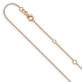 thumbnail image 5 of Auriga Fine Jewelry 14K Rose Gold 1.25 mm Round Cable 1"+1" Adjustable Chain Necklace for Women 18", 5 of 5