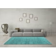 thumbnail image 3 of Ahgly Company Indoor Square Abstract Light Blue Modern Area Rugs, 8' Square, 3 of 4