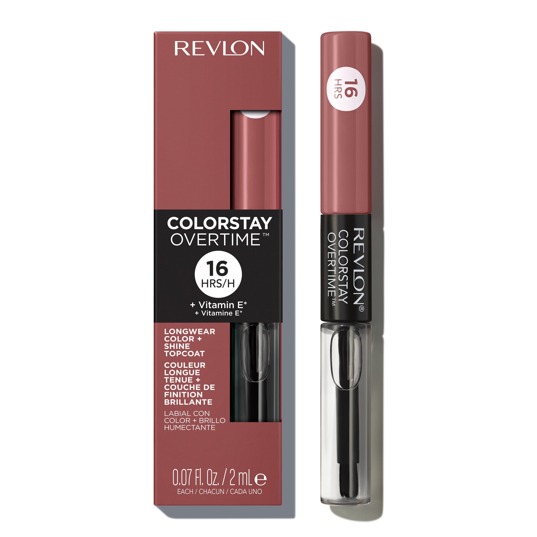 (3 pack) Revlon ColorStay Overtime Longwearing Gloss Lipstick with Vitamin E, 340 Eternally Tan, 0.07 fl oz