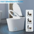 thumbnail image 3 of Ataucjin Smart Toilet with Bidet Built in for Bathroom, Auto Open/Close Elongated Toilet with Foot Sensor Operation, Warm Water and Air Dryer, Automatic Flush, Digital Display, 3 of 6