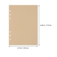 thumbnail image 2 of TEHAUX Loose Leaf Paper 3 Packages Rectangular Khaki A6 Size For Students Staff Daily Use Office, 2 of 8