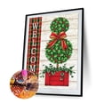 thumbnail image 1 of Cuadros Decorativos Diamante pintura árbol de Navidad completo redondo taladro imagen de dibujo de diamantes de imitación Ehuebsd Nuevos Originales, 1 of 9