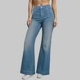 thumbnail image 2 of vigerkar Women's Baggy Jeans High Waisted Jeans Wide Straight Leg Denim Pants Boyfriend Jeans Light Blue, M, 2 of 8