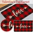 thumbnail image 2 of Tapis de Porte Intérieur Extérieur de la Saint-Valentin à Profil Bas, Résistant à la Saleté, Lavable, Absorbe l'Eau, Antidérapant, Tapis d'Entrée à Carreaux en Forme de Cœur 40 X 60 cm, 2 of 8