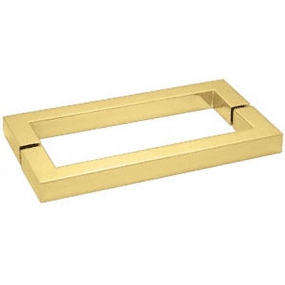 CRL SQ18X18BR Polished Brass "SQ" Style 18" Back-to-Back Towel Bar