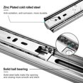 thumbnail image 2 of Kinlink 1 Pair 16 Inch Drawer Slides, 3- Fold Full Extension Center Mount Drawer Glides, Ball Bearing Side Mount Drawer Rails for Kitchen Dresser, 2 of 5