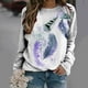 thumbnail image 2 of Camisas informales de manga larga para mujer, sudadera de cuello redondo con estampado de rombos geométricos, jersey de cuello redondo, Tops tipo túnica holgados Fridja  czfsfas426, 2 of 6