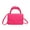 Rose pink, variant on Artificial leather new handbag for daily travel One-shoulder messenger bag-black