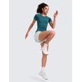 thumbnail image 3 of CRZ YOGA Seamless Workout Tops for Women Athletic Running Gym Yoga Short Sleeve Shirts Breathable Tees, 3 of 7