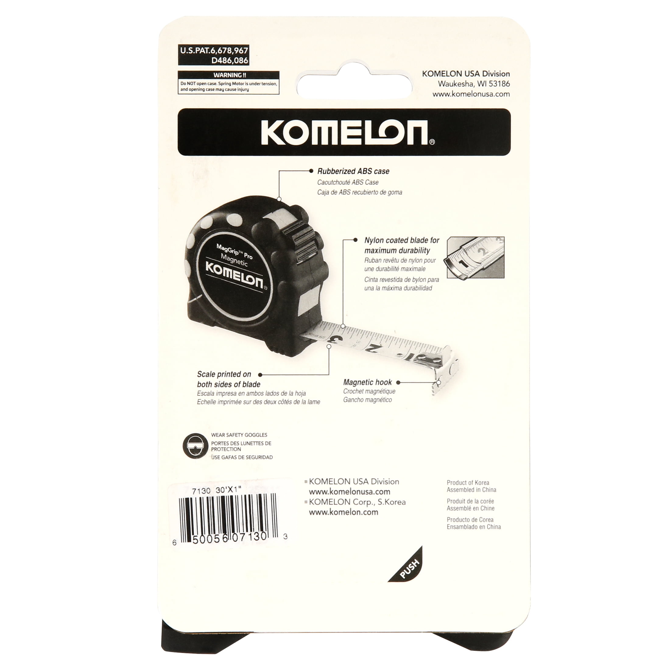 Komelon 7130 30ft Monster Magnetic Tape Measure