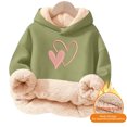 thumbnail image 5 of Bmisegm Cute Hoodies for Girls Lined Pullover with Allover Print Designs Casual Wear and Outdoor Top Girls Tops,02_GN2,3-4 Years, 5 of 5