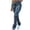 A-Dark Blue805, variant on XIAOCHA Womens Patchwork Denim Stacked Pants Drawstring Waist Trousers Stretchy Patchwork Streetwear Slacks