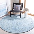 thumbnail image 2 of SAFAVIEH Ikat Emerson Geometric Wool Area Rug, Blue, 6' x 6' Round, 2 of 7