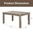thumbnail image 2 of Morden Fort Rustic Farmhouse Dining Table, Rectangular Kitchen Table with Wood Legs, Nailhead Accents, Charming Dining Hub for Kitchen or Breakfast Nook, 2 of 6