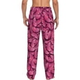 thumbnail image 3 of Daiia Pink Butterfly Men's Sleep Pant with Pockets and Drawstring,Pajama Pants-X-Large, 3 of 9