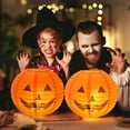 thumbnail image 6 of 11 Inch Halloween Paper Pumpkin Lanterns Jack-O-Lanterns Hanging Halloween Decorations Outdoor Indoor Halloween Party Decorations - 8 PCS, 6 of 6