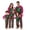 C, variant on Family Christmas Pajamas Matching Sets, Burgundy Raglan Sleeve Tree Top & Green Plaid Pants 2 Piece Soft Holiday Christmas Pjs Lounge Set
