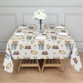 thumbnail image 3 of Highland Cow Bucket Flower Shoe Pattern Square Tablecloth,Waterproof Square Table Cover,Wipeable Spillproof Washable Table Cover for Home Kitchen Party Decor 42"X42"(107x107cm), 3 of 6
