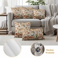 thumbnail image 6 of Thanksgiving Fall Leaves Outdoor Pillow Covers 20"x20" Set of 2,Waterproof Throw Pillow Covers for Patio Furniture,Mushroom Beige Country Pastoral Decorative Cushion Pillowcases for Garden Couch Sofa, 6 of 9
