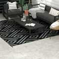 thumbnail image 2 of Outsunny Waterproof Outdoor Rug with Carry Bag, 8' x 10', Black, Grey Geometric, 2 of 10