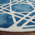 thumbnail image 3 of Safavieh Dip Dye Kuzman Geometric Wool Area Rug, Ivory/Blue, 7' x 7' Round, 3 of 7
