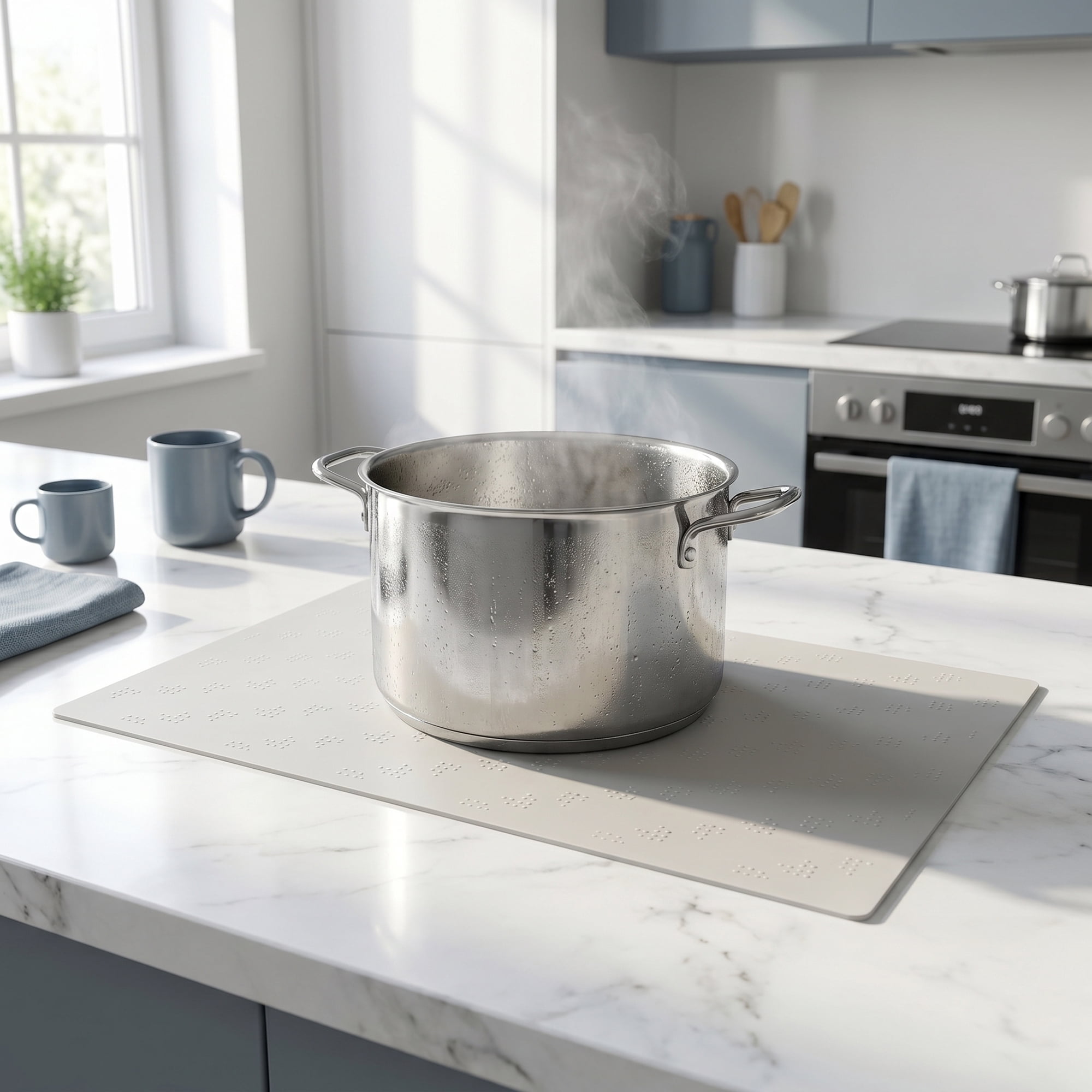Unique Bargains Silicone Heat Resistant Countertop Protector Pad Mat Gray 27.6"x16.5"