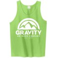 thumbnail image 1 of Top sin mangas al aire libre de la gravedad al aire libre de la gravedad - logo blanco - verde lima - m Gravity Outdoor Co. Camiseta sin mangas, 1 of 1
