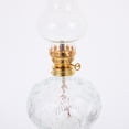 thumbnail image 2 of Lámpara de queroseno de vidrio vintage, lámpara retro, lámpara de aceite de vidrio decorativa, faroles de aceite, faro de Buda, iluminación de emergencia para uso interior, decoración de mesa, 2 of 7