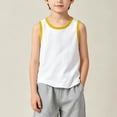 thumbnail image 5 of Light Blue Cotton Sleeveless Tank Tops for Boys 2 Pack Crew Neck Contrast Trim Casual Athletic Kids Vest 2-12Y,Size 7-8 T, 5 of 8