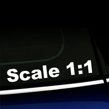 Scale 1:1 - Vinyl Decal - Choose Color - [WHITE]