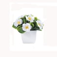 thumbnail image 2 of Artificial Peach Flower Decoration Fake Flower Small Potted Home Decoration Artificial Green Desktop Ornament Decoration, 2 of 6
