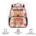 thumbnail image 6 of Uorisanigo School Backpack for Preschool Kids, Lightweight Toddler Bookbag with Side Pocket, Large Capacity Casual Daypack for Girls Travel Watermelon Capybara, 6 of 7