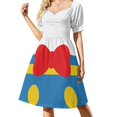 thumbnail image 1 of Vestido minimalista de manga corta Donald, vestido holgado de verano, vestidos para ocasiones formales, vestidos largos de mujer, 1 of 7