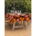 thumbnail image 2 of Outdoor Tablecloth with Umbrella Hole and Zipper, Pink Pumpkin Fall Rectangle Table Cloth 52x70 Inch Waterproof Tablecloth, Thanksgiving Maple Leaves Autumn Picnic Table Cover for Patio Camping, 2 of 7