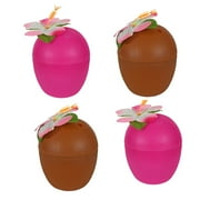 Hawaiian Luau Plastic Reusable Coconut Shaped Cups with Straws 13oz (Brown, Pink)Kids Party with Straws Tiki and Beach Theme Party Fun Drink or Decorations Aloha Party Supplies for Adults Kids 4 Pack