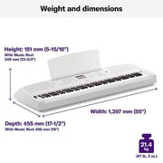 Yamaha DGX670WH Portable Digital Piano in White