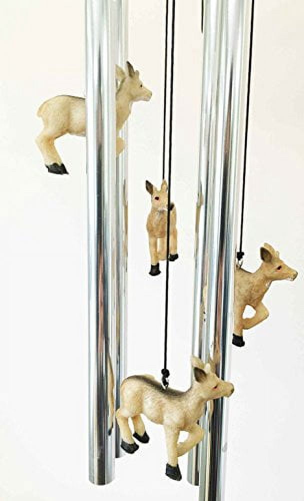 Woodlands Buck Deer Fawn Baby Family Resonant Relaxing Wind Chime Garden Patio
