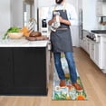 thumbnail image 5 of Lemon Kitchen Mat Set of 2,Boho Orange Kitchen Rugs and Mats Non Skid Washable,Bohemian Kitchen Runner Rugs with Rubber Backing (17"x48"+17"x30"), 5 of 6