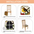 thumbnail image 4 of Pioneer Flower and Bird Seat Covers for Dining Room Chairs Set Of 4,Stretch Printed Washable Chair Seat Cover with Elastic Ties and Button,Removable Waterproof Couch Cushion Covers, 4 of 6