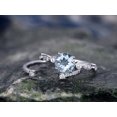 thumbnail image 3 of HeartsAndYou 1.5ct Natural Aquamarine Bridal Set Open Style Band 100% 14k SOLID White Gold, 3 of 9