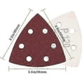 thumbnail image 5 of 50pcs Triangle Sandpaper 6 Holes Sanding Pads 90x90x90mm Hook and Loop Assorted 120 Grits, 5 of 5