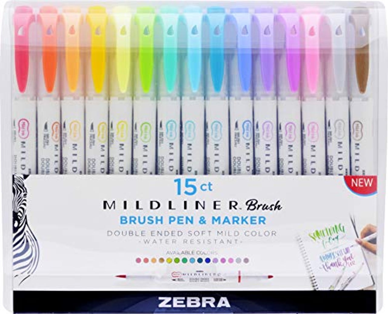 Zebra Pen Mildliner Double Ended Brush Pens (Zeb79115)